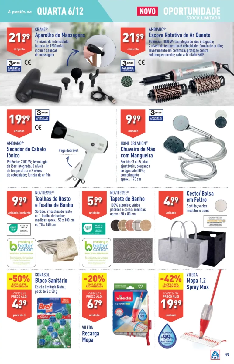 Antevis&atilde;o Folheto ALDI (6 a 12 dezembro)