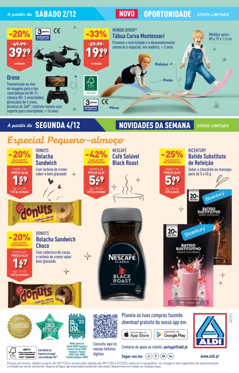 Antevis&atilde;o Folheto ALDI (29 novembro a 5 dezembro)