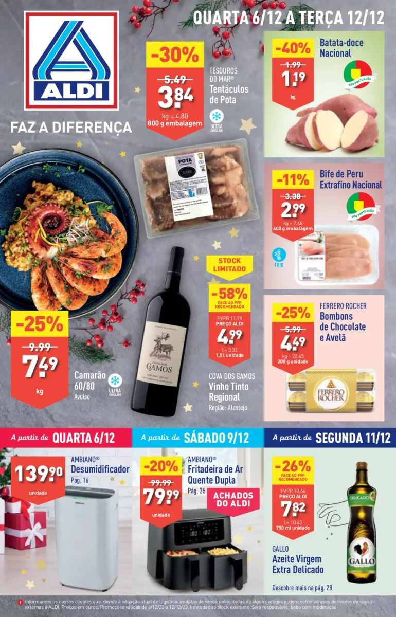 Antevis&atilde;o Folheto ALDI (6 a 12 dezembro)