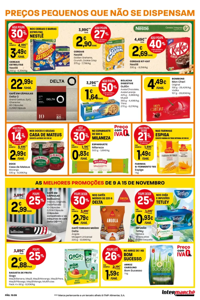 Antevis&atilde;o Folheto Intermarch&eacute; (9 a 15 novembro)