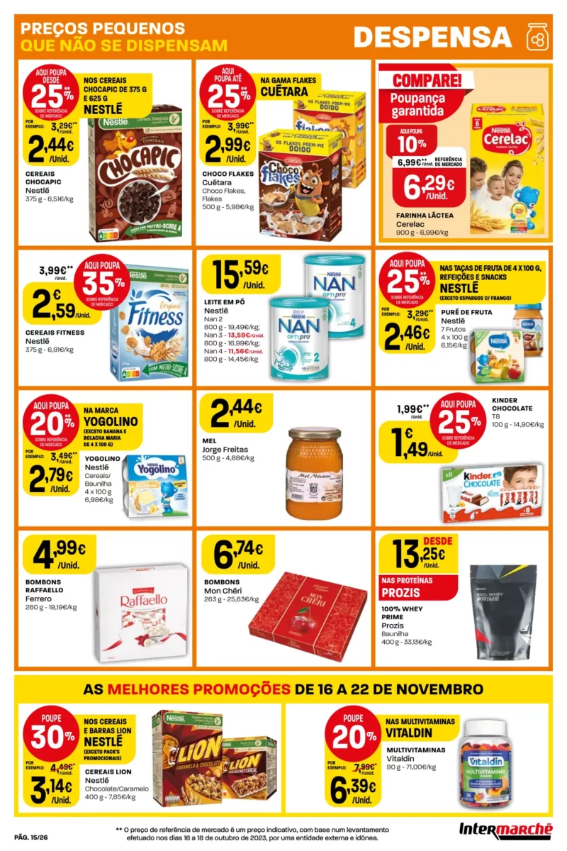 Antevis&atilde;o Folheto Intermarch&eacute; (16 a 22 novembro)