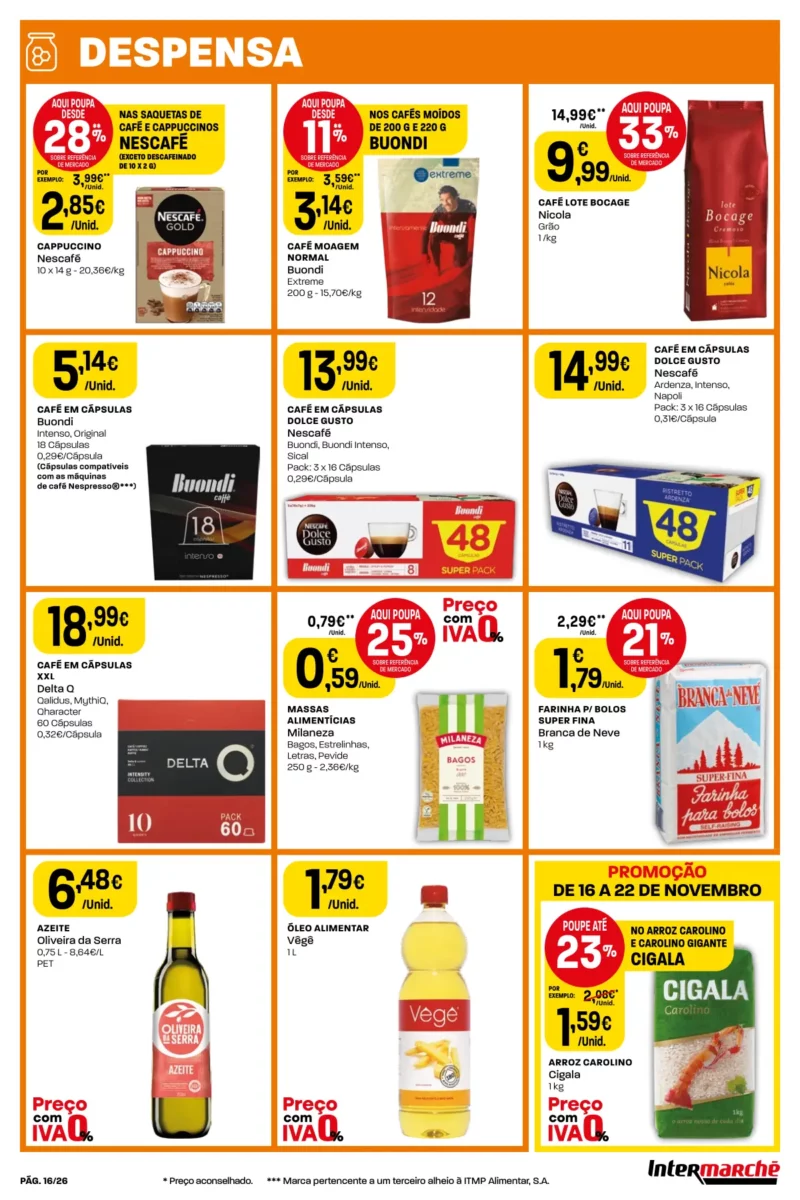 Antevis&atilde;o Folheto Intermarch&eacute; (16 a 22 novembro)