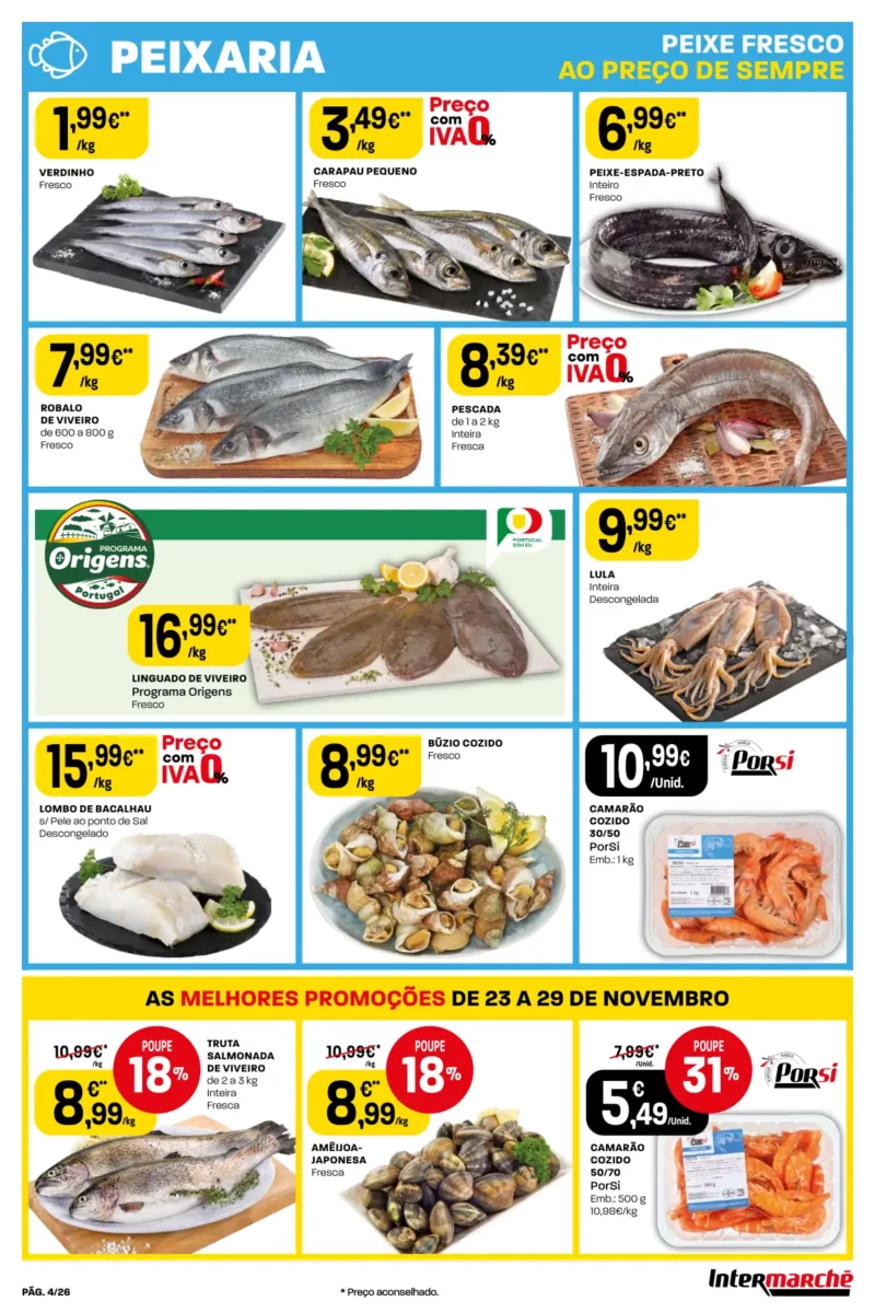 Antevis&atilde;o Folheto Intermarch&eacute; (23 a 29 novembro)