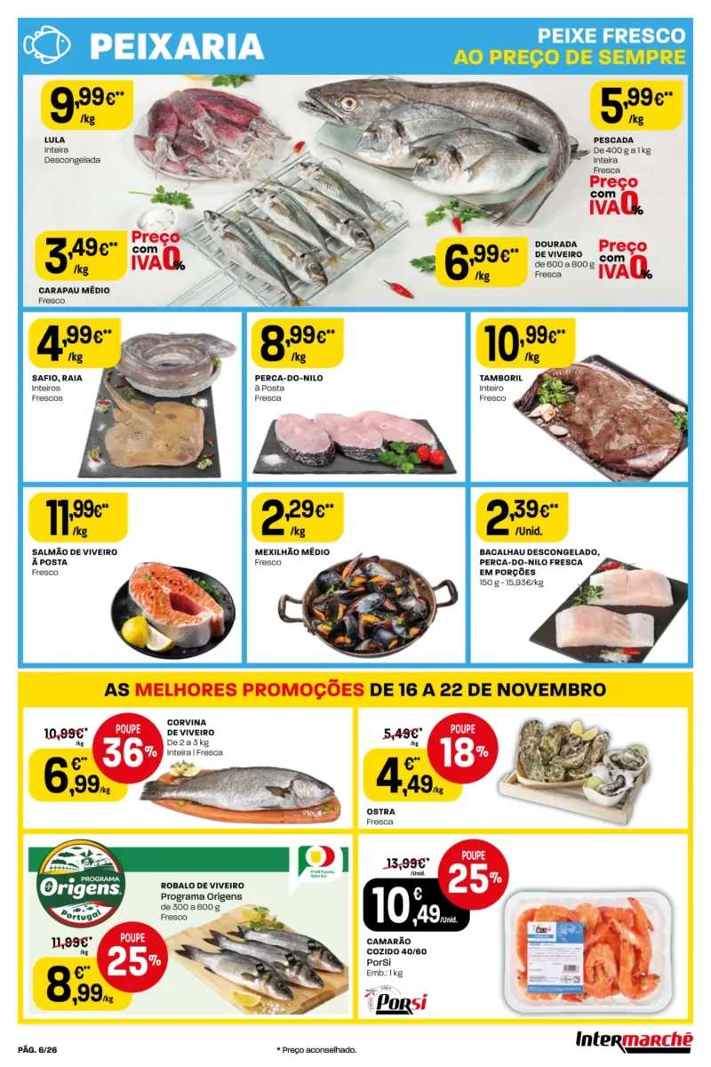 Antevis&atilde;o Folheto Intermarch&eacute; (16 a 22 novembro)