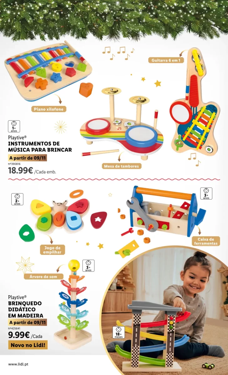 Antevis&atilde;o Folheto LiDL Brinquedos de Natal 2023