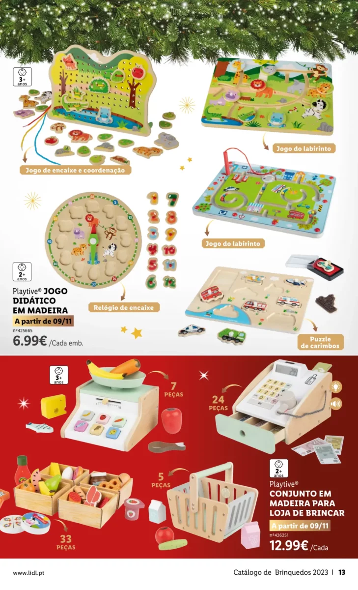 Antevis&atilde;o Folheto LiDL Brinquedos de Natal 2023