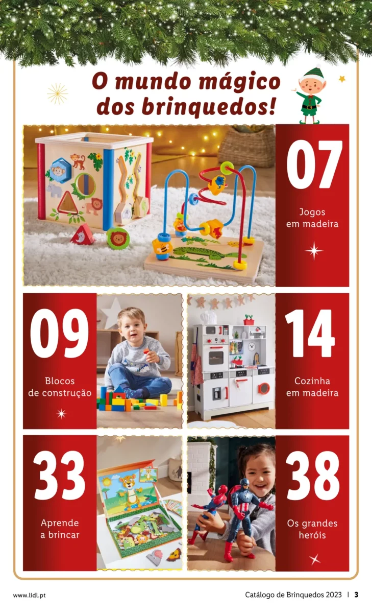 Antevis&atilde;o Folheto LiDL Brinquedos de Natal 2023