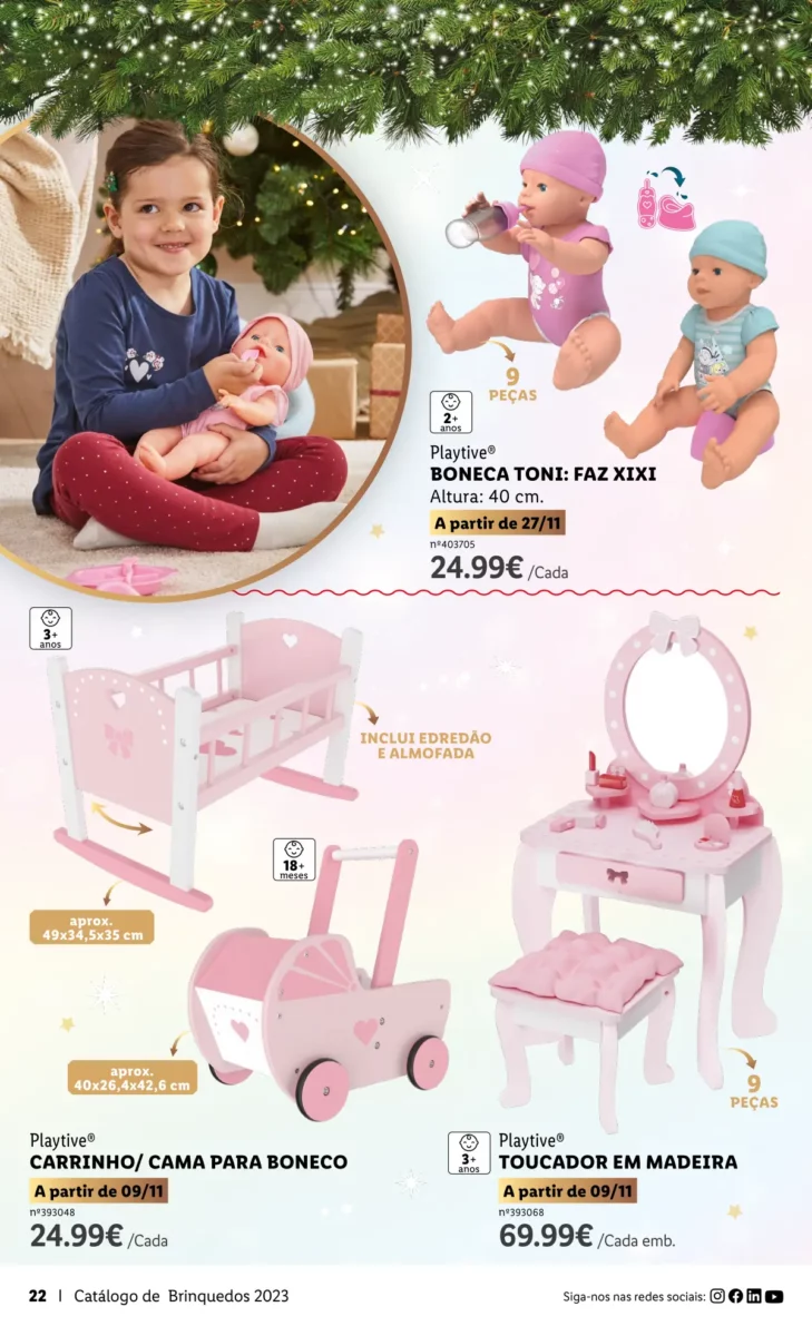 Antevis&atilde;o Folheto LiDL Brinquedos de Natal 2023
