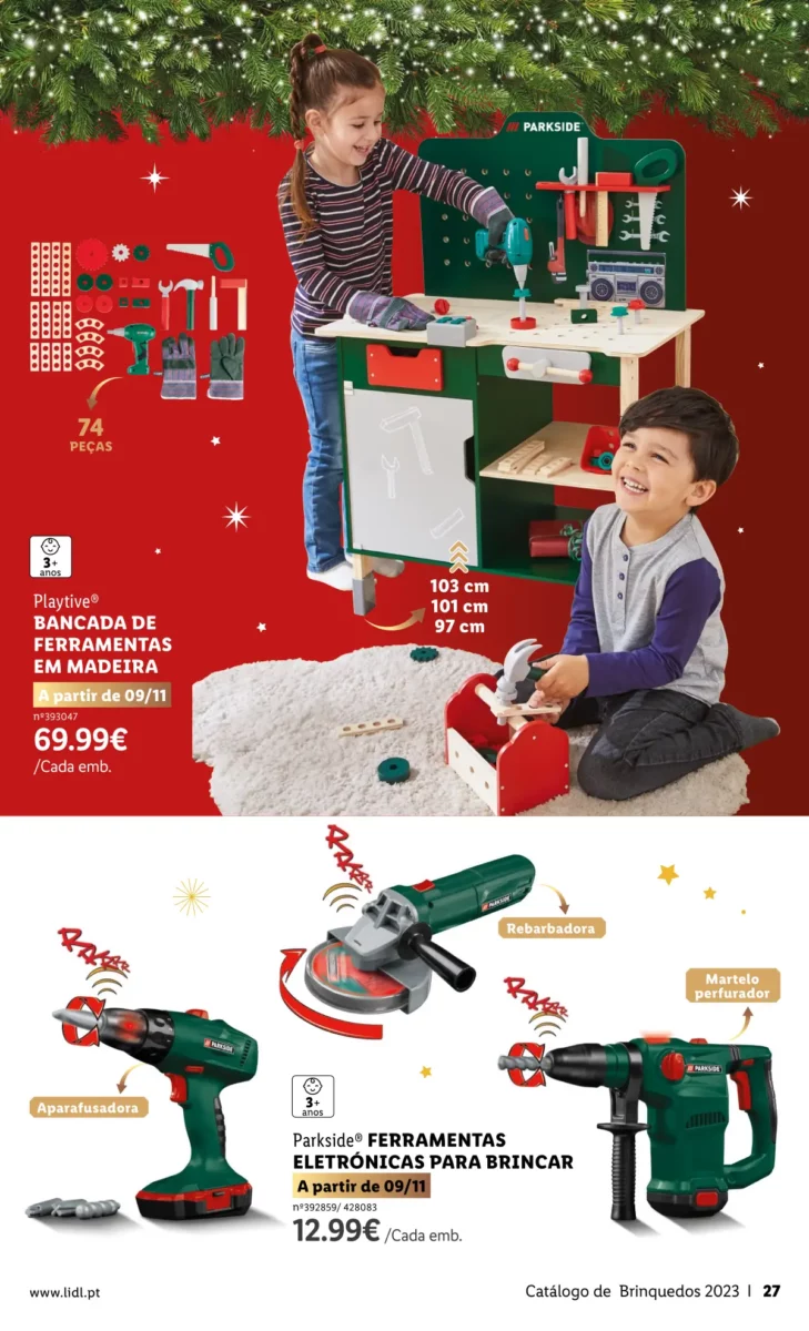 Antevis&atilde;o Folheto LiDL Brinquedos de Natal 2023
