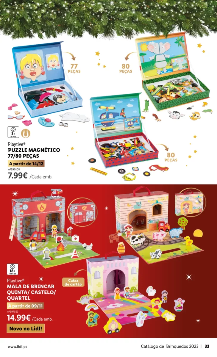 Antevis&atilde;o Folheto LiDL Brinquedos de Natal 2023