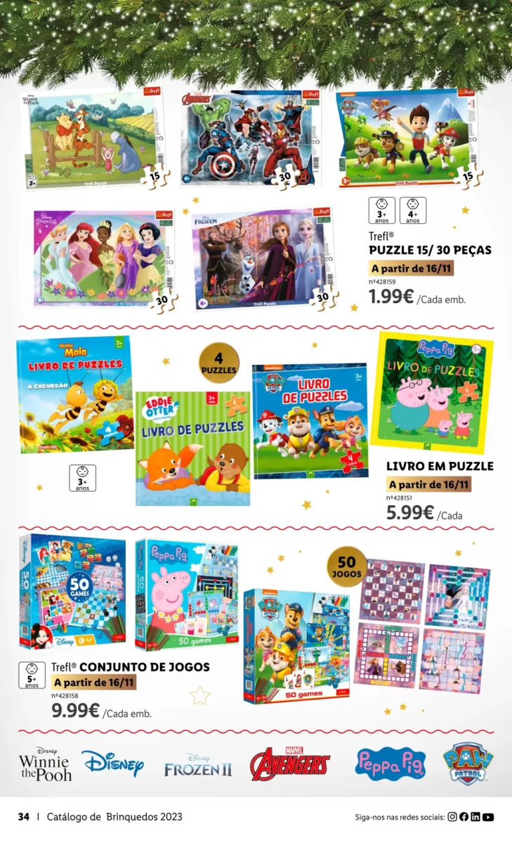 Antevis&atilde;o Folheto LiDL Brinquedos de Natal 2023