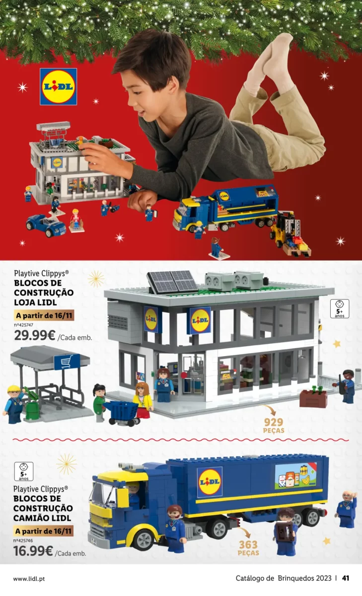 Antevis&atilde;o Folheto LiDL Brinquedos de Natal 2023