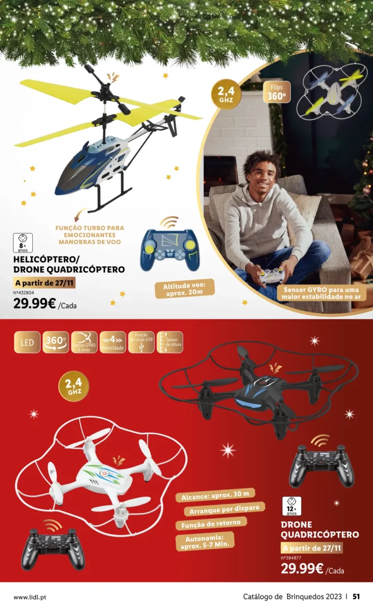 Antevis&atilde;o Folheto LiDL Brinquedos de Natal 2023