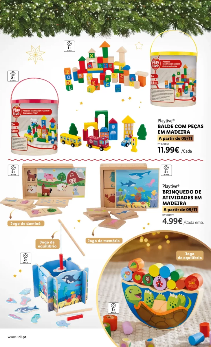 Antevis&atilde;o Folheto LiDL Brinquedos de Natal 2023