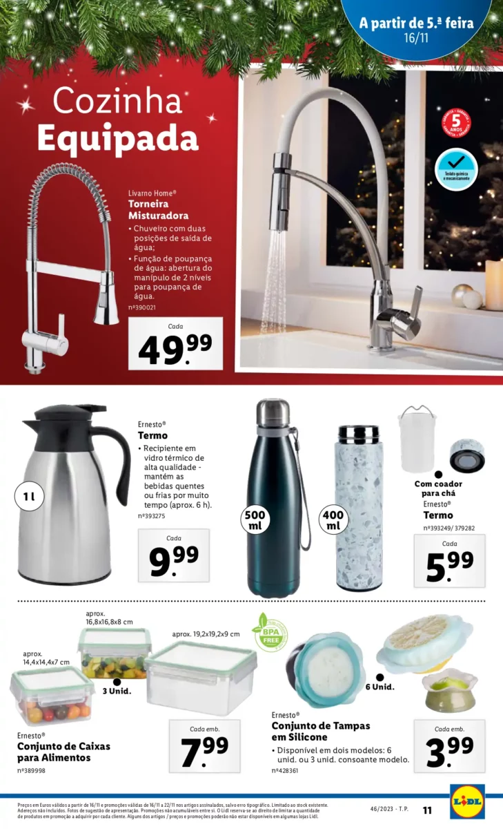 Antevis&atilde;o Folheto LiDL Novidades (a partir de 16 novembro)