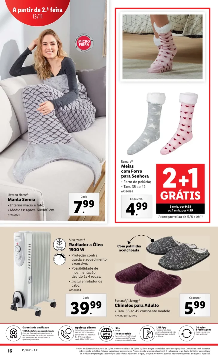 Antevis&atilde;o Folheto LiDL Novidades (a partir de 9 novembro)