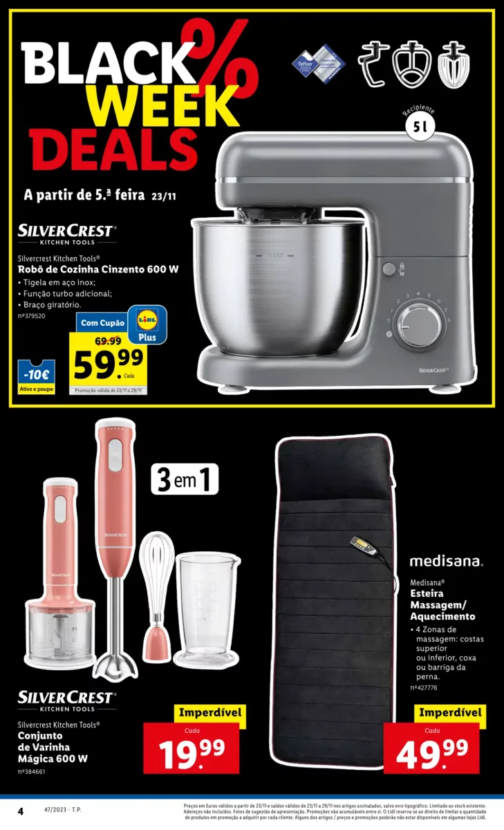 Antevis&atilde;o Folheto LiDL Novidades (a partir de 23 novembro)