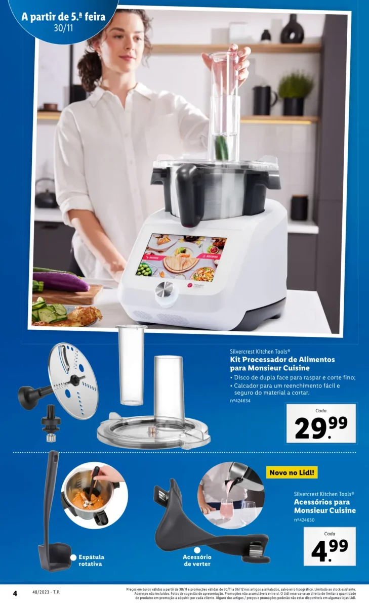 Antevis&atilde;o Folheto LiDL Novidades (a partir de 30 novembro)