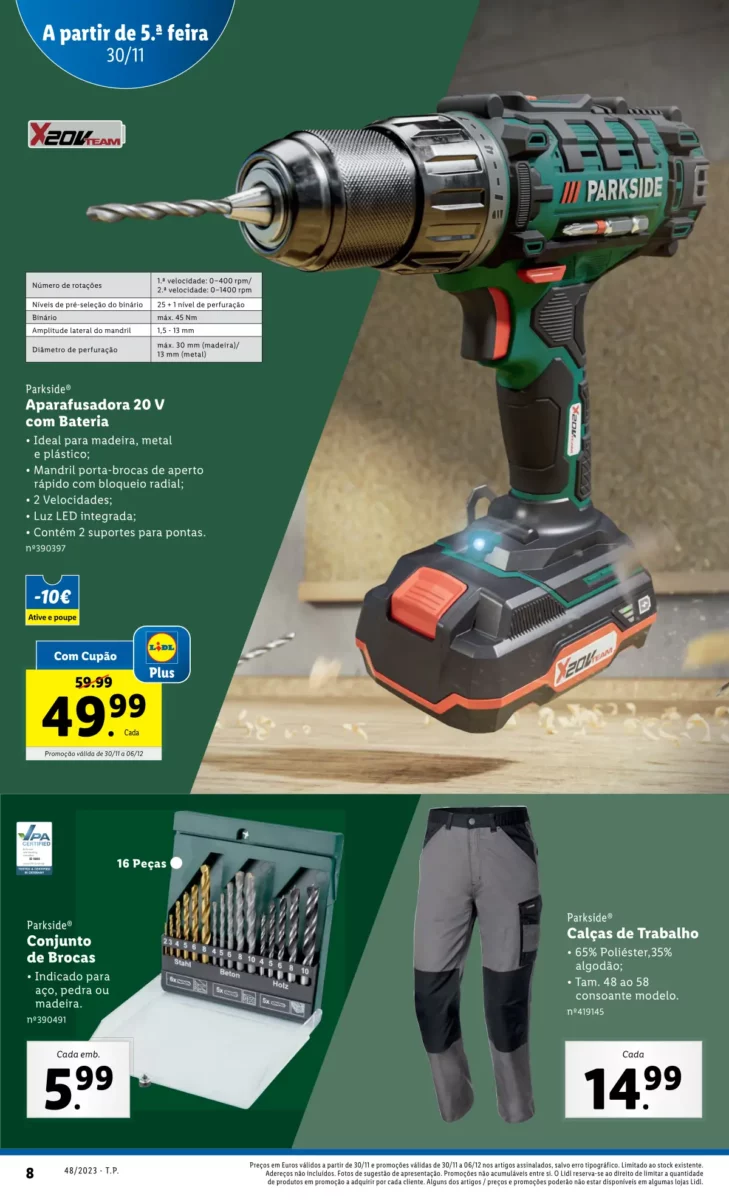 Antevis&atilde;o Folheto LiDL Novidades (a partir de 30 novembro)