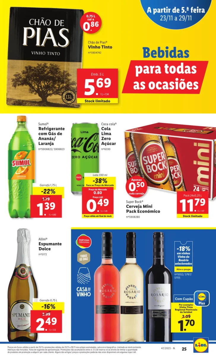 Antevis&atilde;o Folheto LiDL Promo&ccedil;&otilde;es (23 a 29 novembro)