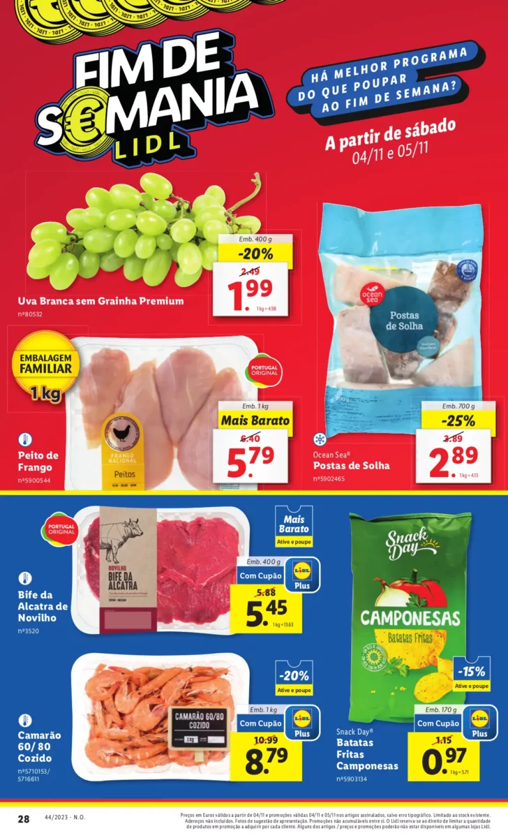 Folheto &ldquo;fim-de-semania&rdquo; LiDL (4 e 5 novembro)