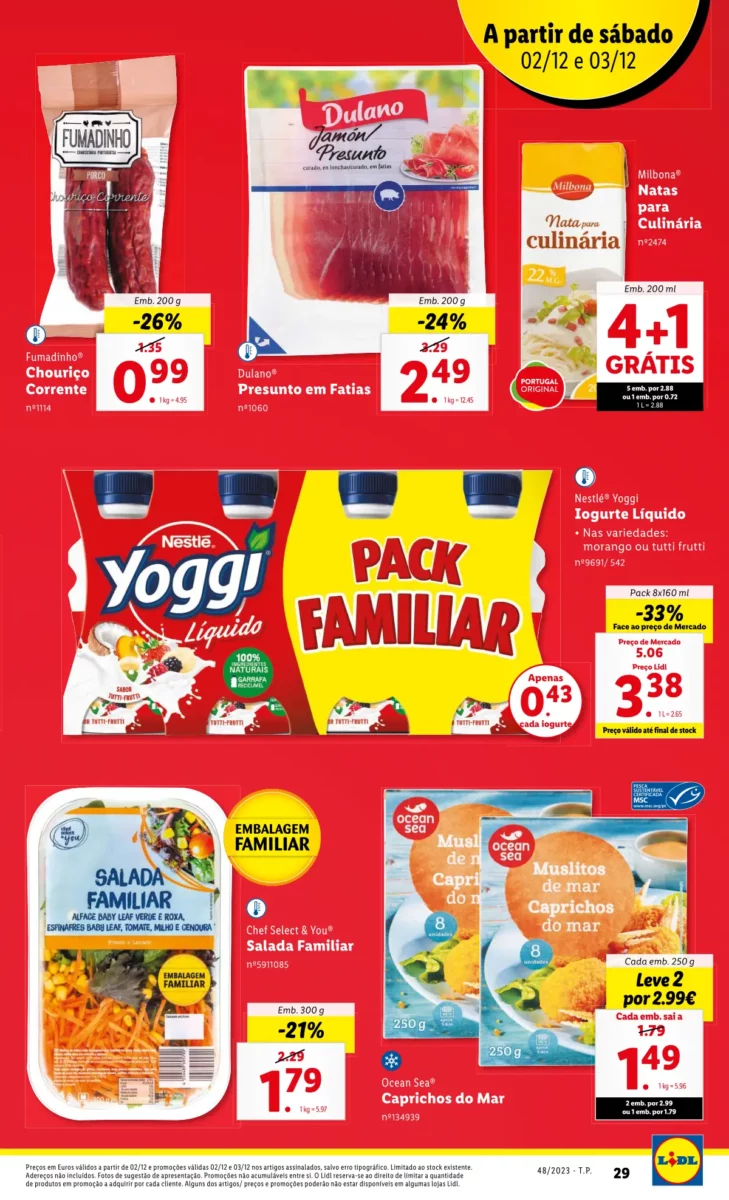 Antevis&atilde;o Folheto LiDL fim-de-semana (2 e 3 dezembro)