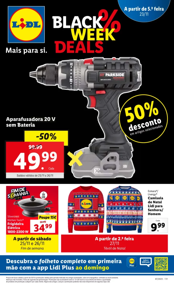 Antevis&atilde;o Folheto LiDL Promo&ccedil;&otilde;es (23 a 29 novembro)