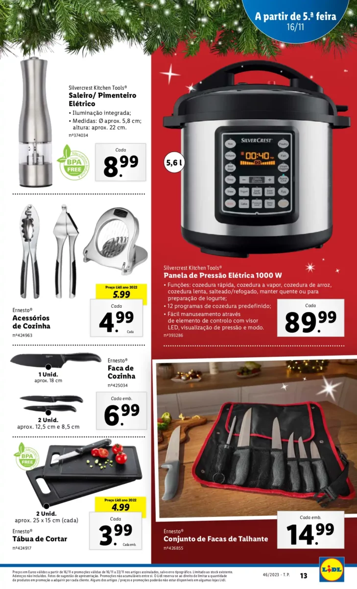 Antevis&atilde;o Folheto LiDL Promo&ccedil;&otilde;es (16 a 22 novembro)