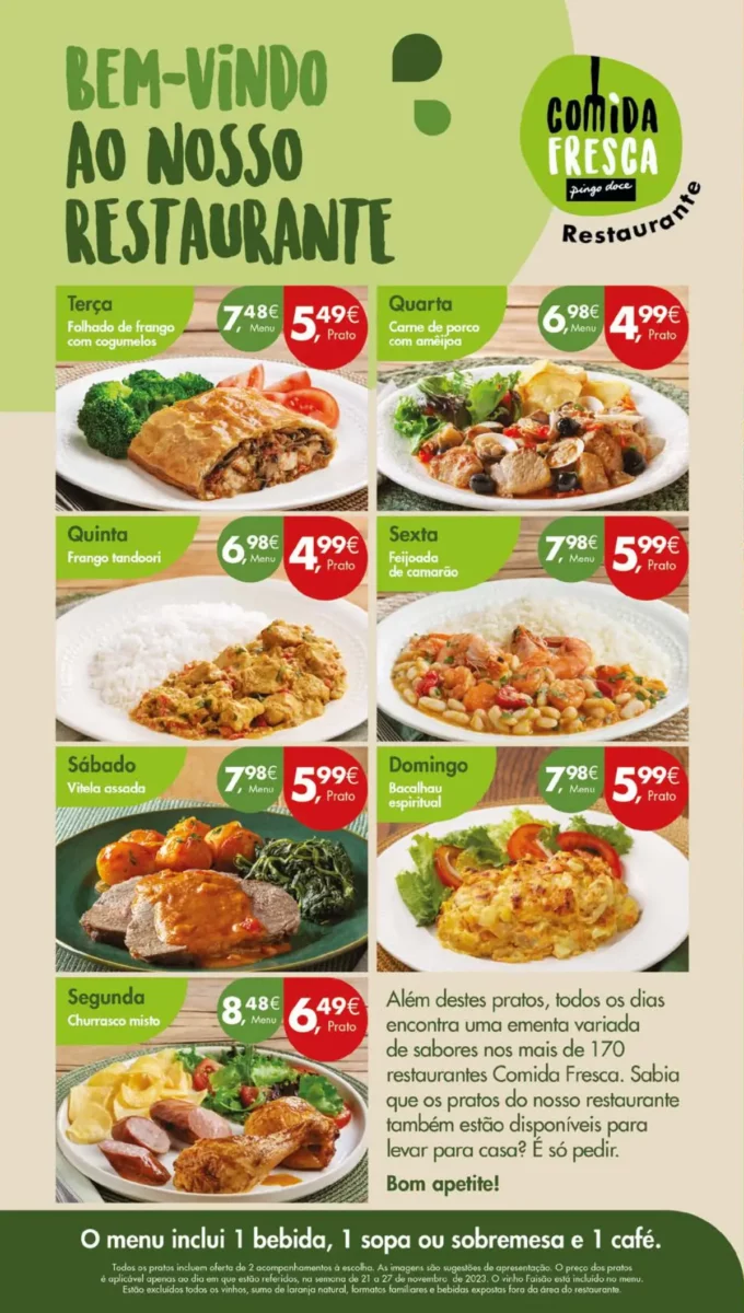 Antevis&atilde;o Folheto Pingo Doce (21 a 27 novembro)