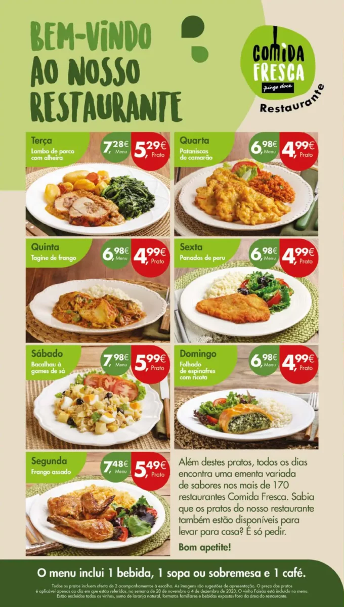 Antevis&atilde;o Folheto Pingo Doce (28 novembro a 4 dezembro)