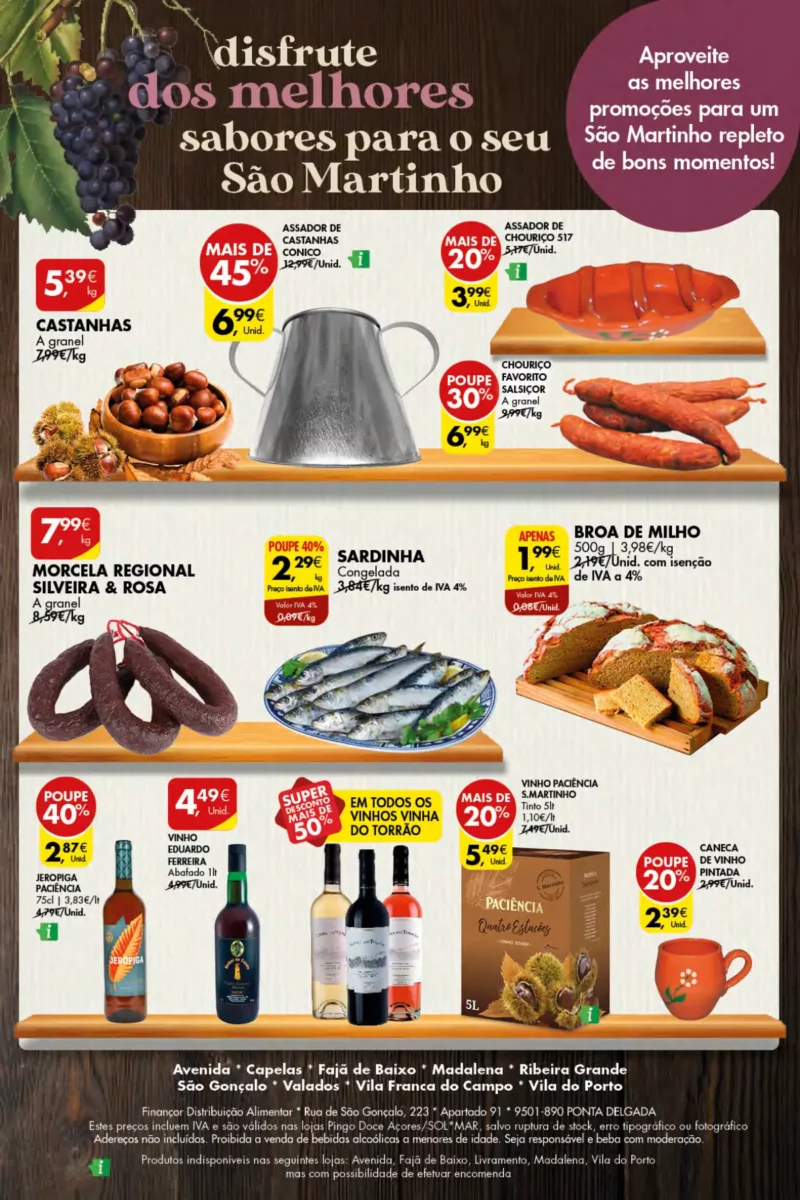 Antevis&atilde;o Folheto Pingo Doce A&ccedil;ores (2 a 8 novembro)