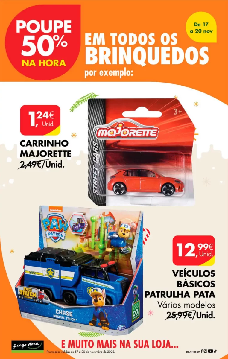 Antevis&atilde;o Folheto Pingo Doce fim-de-semana (17 a 20 novembro)