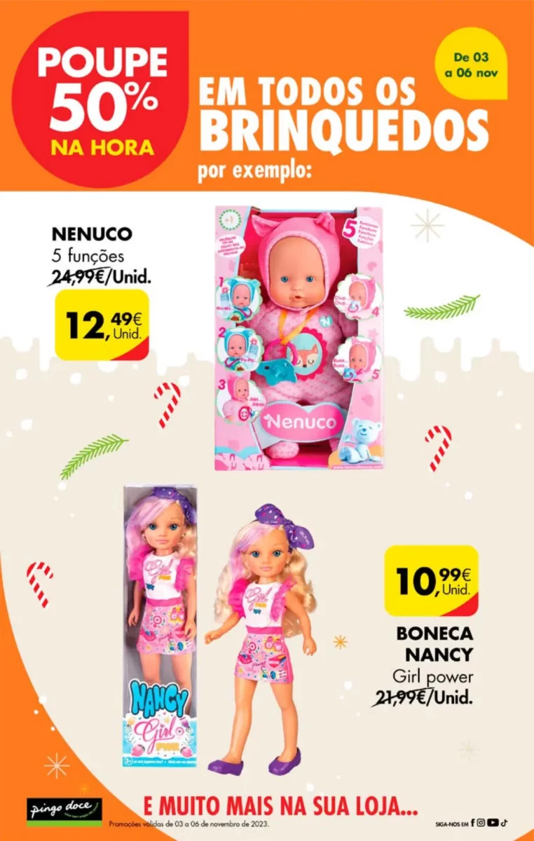 Antevis&atilde;o Folheto Pingo Doce fim-de-semana (3 a 6 novembro)