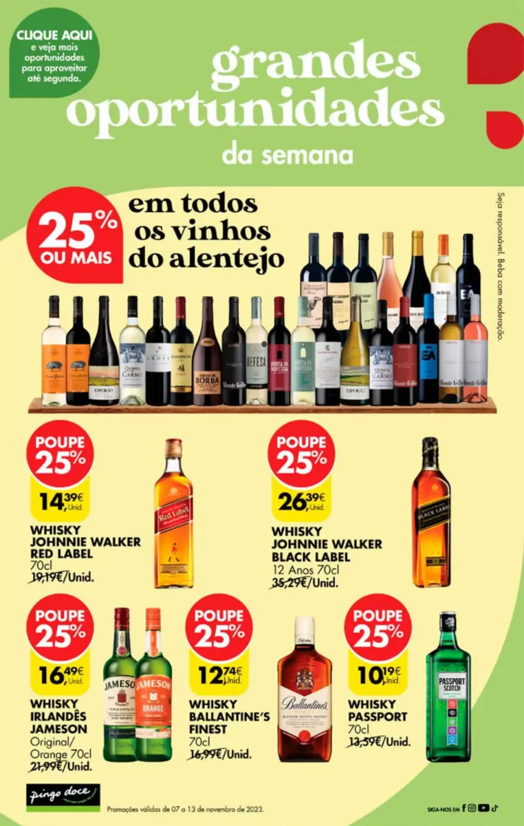 Antevis&atilde;o Folheto Pingo Doce fim-de-semana (10 a 13 novembro)
