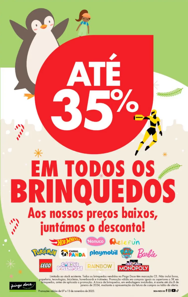 Antevis&atilde;o Folheto Pingo Doce fim-de-semana (10 a 13 novembro)