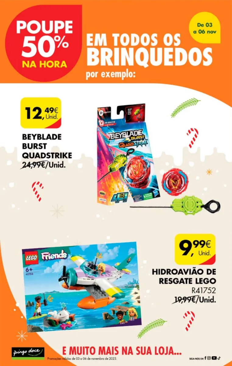 Antevis&atilde;o Folheto Pingo Doce fim-de-semana (3 a 6 novembro)