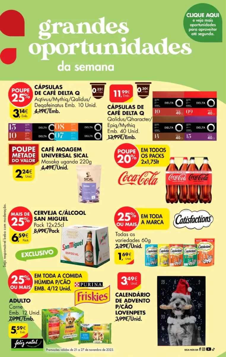 Antevis&atilde;o Folheto Pingo Doce fim-de-semana (24 a 27 novembro)