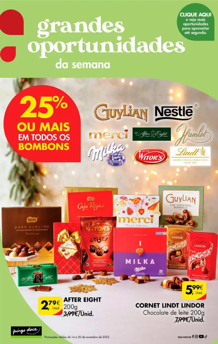 Antevis&atilde;o Folheto Pingo Doce fim-de-semana (17 a 20 novembro)