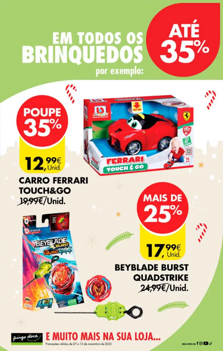 Antevis&atilde;o Folheto Pingo Doce fim-de-semana (10 a 13 novembro)