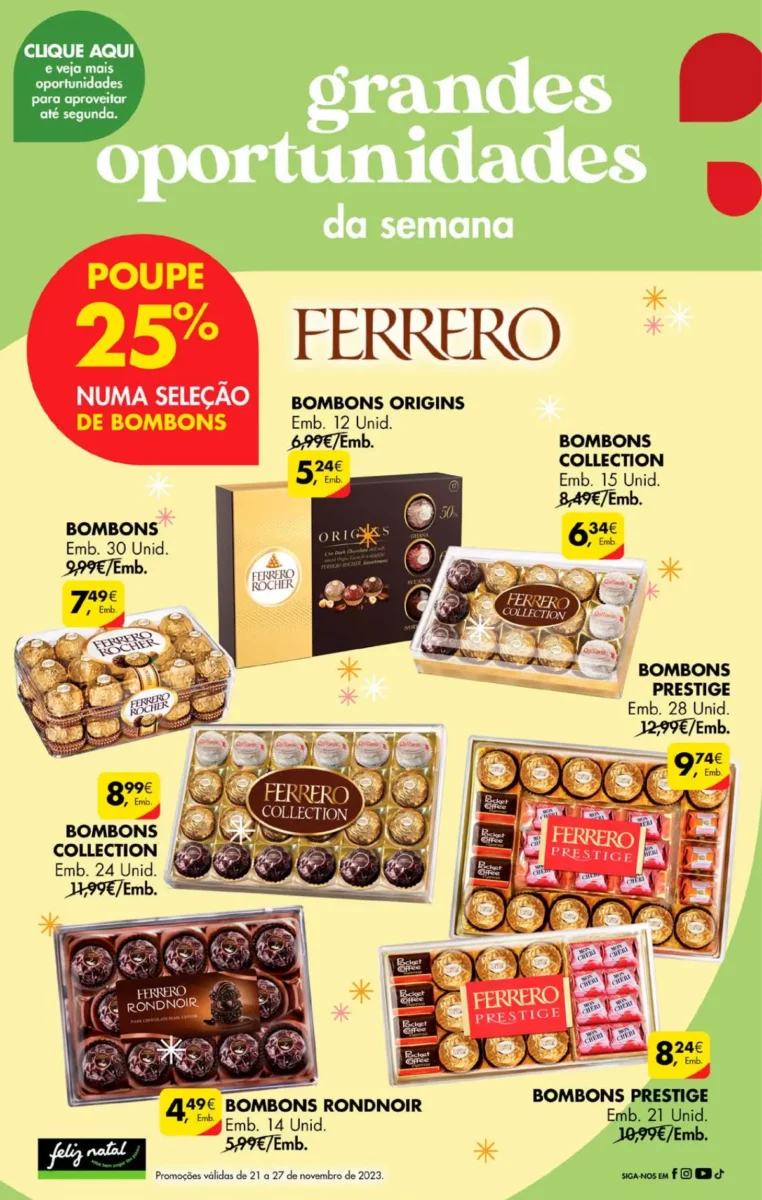 Antevis&atilde;o Folheto Pingo Doce fim-de-semana (24 a 27 novembro)