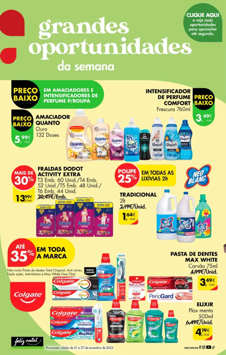 Antevis&atilde;o Folheto Pingo Doce fim-de-semana (24 a 27 novembro)