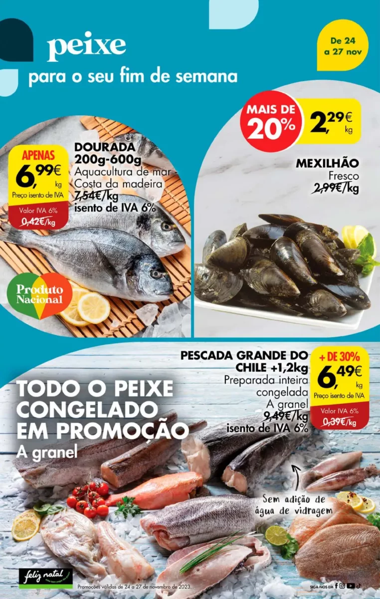 Antevis&atilde;o Folheto Pingo Doce fim-de-semana (24 a 27 novembro)