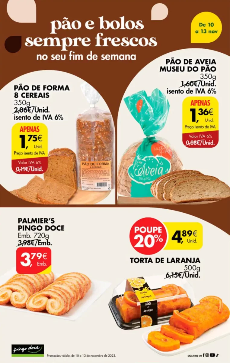 Antevis&atilde;o Folheto Pingo Doce fim-de-semana (10 a 13 novembro)