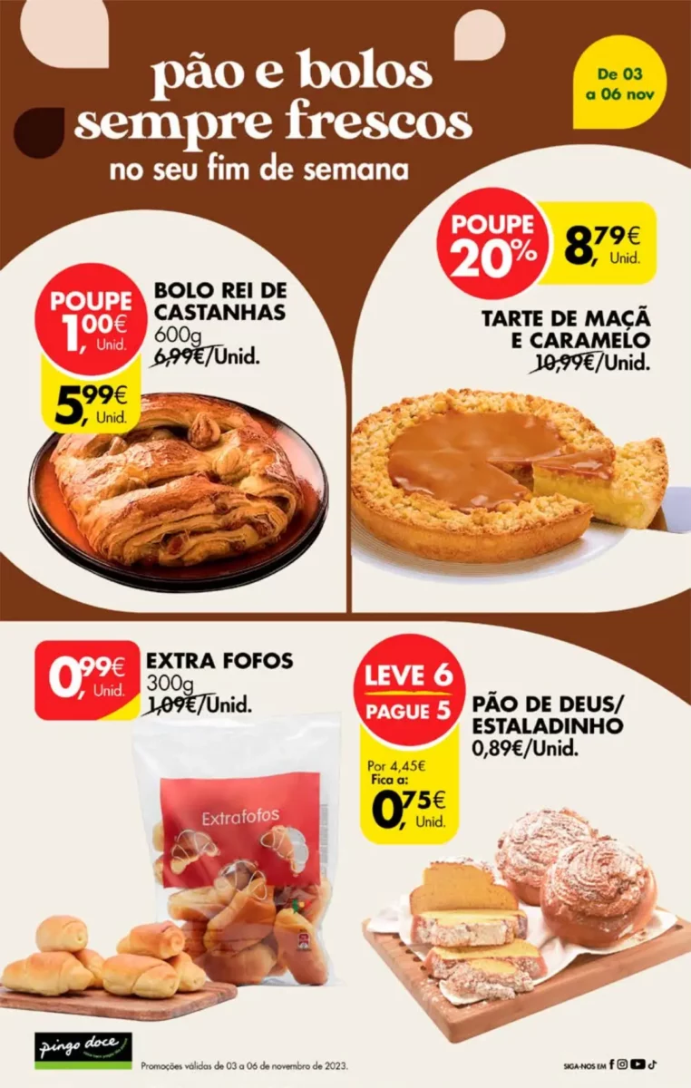 Antevis&atilde;o Folheto Pingo Doce fim-de-semana (3 a 6 novembro)