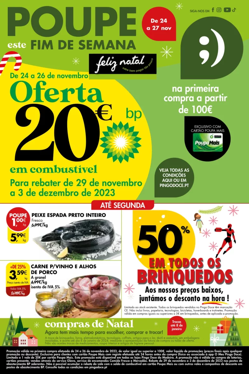 Antevis&atilde;o Folheto Pingo Doce fim-de-semana Madeira (24 a 27 novembro)