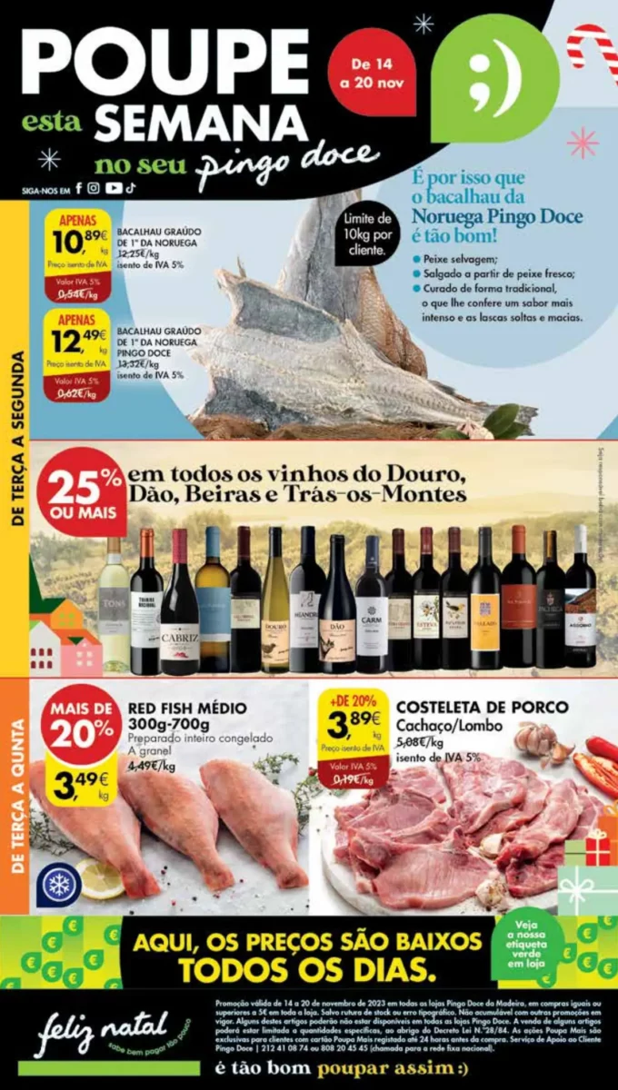 Antevis&atilde;o Folheto Pingo Doce Madeira (14 a 20 novembro)