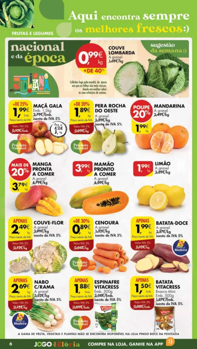 Antevis&atilde;o Folheto Pingo Doce Madeira (21 a 27 novembro)