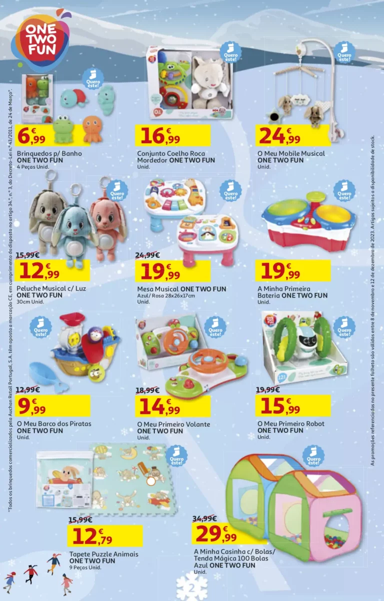 Folheto Auchan Brinquedos de Natal (2023)