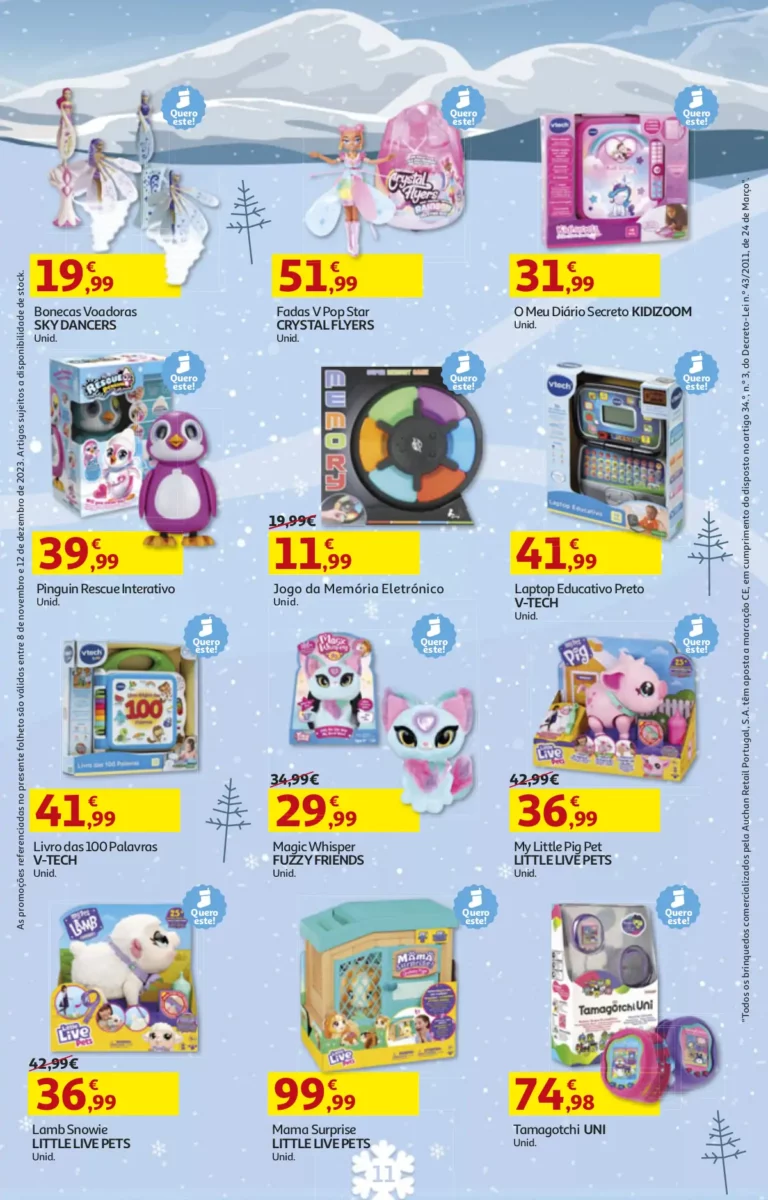 Folheto Auchan Brinquedos de Natal (2023)