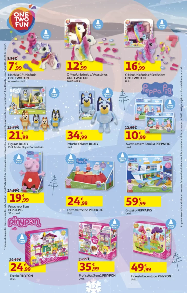 Folheto Auchan Brinquedos de Natal (2023)